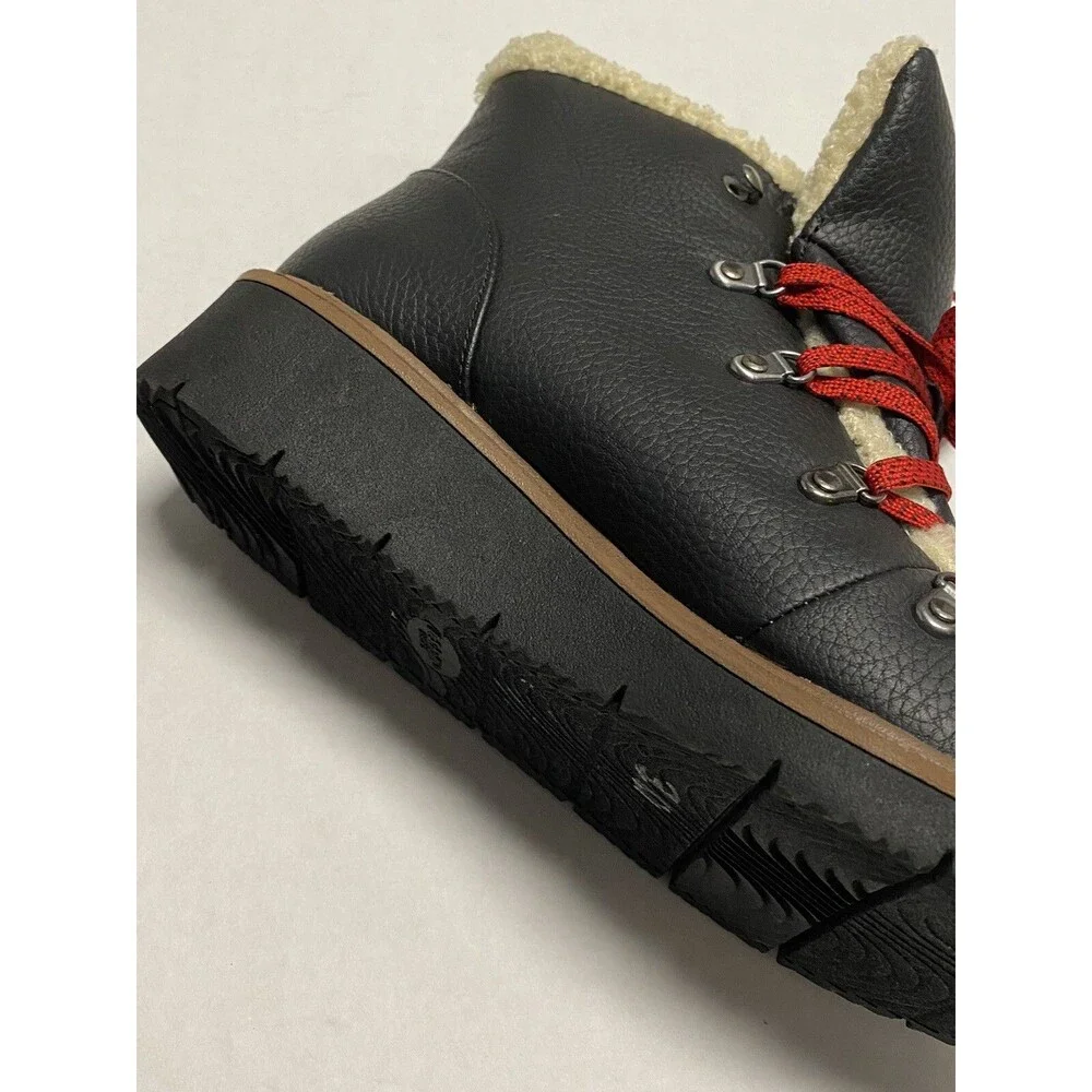 Dr Scholls Boots 9.5 M Lumberjack Lace Up Wedge Waterproof Ankle Booties Black